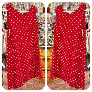My Michelle Brand Red White Polka Dot Big Girls Size 12 Swing Dress Tween Age